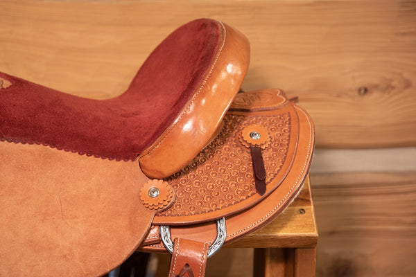 Padded Seat Barrel Saddle - Square Dot Saddlery