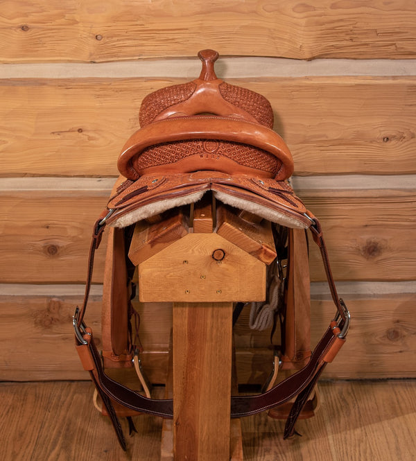 Padded Seat Barrel Saddle - Square Dot Saddlery