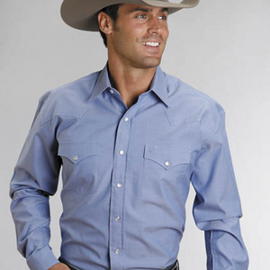 Stetson Pinpoint Blue Oxford Shirt