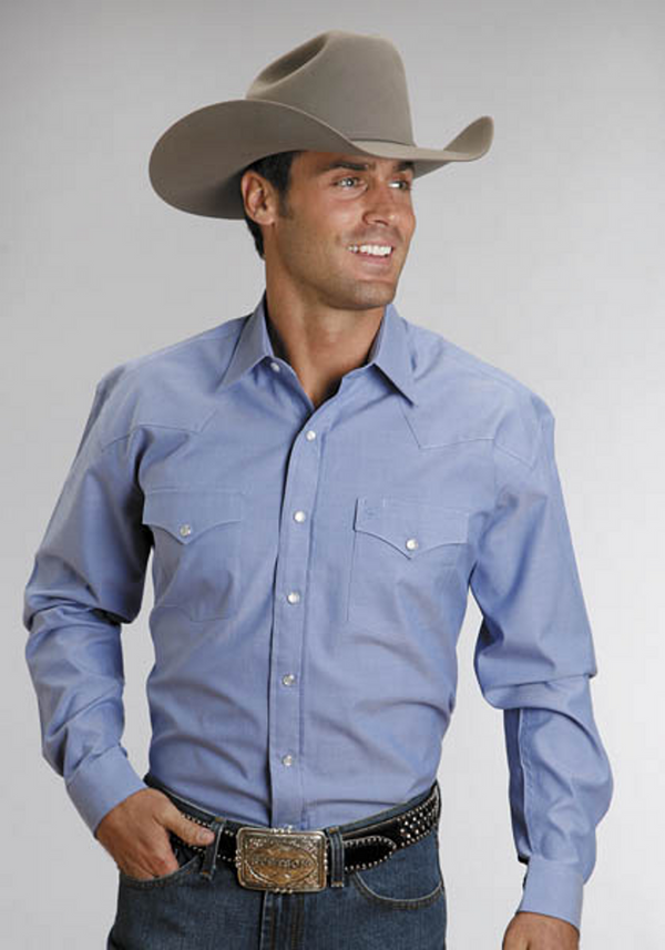 Stetson Pinpoint Blue Oxford Shirt