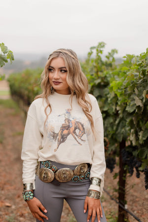 Fabulous Las Vegas Sweatshirt with Fringe - Rodeo Quincy