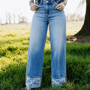 Rowdy Rose Cuff Jeans - Rodeo Quincy