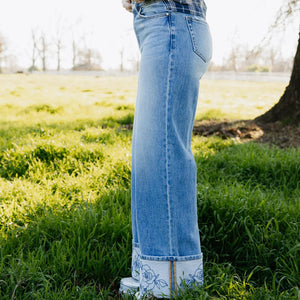 Rowdy Rose Cuff Jeans - Rodeo Quincy