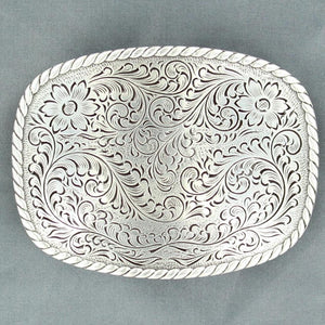 Floral Engraved Oval Buckle - Nocona
