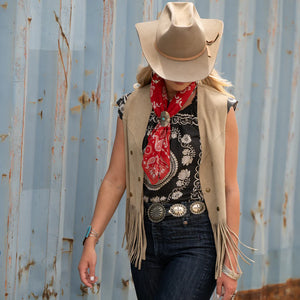 Turquoise Boot Stitch Slide - Fringe Scarves