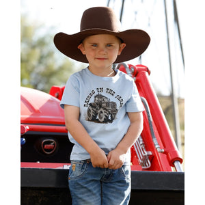 Boy's Infant Raised on the Farm Light Blue Tee - Cinch