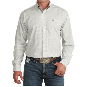Men's Olive Plaid Classic Fit Button Down Shirt - Cinch
