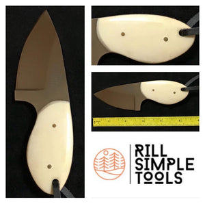 Mini Skinner Bone White with Sheath - Rill Simple tools