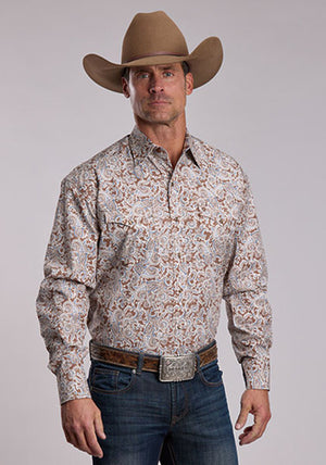 Men's Saddle Paisley L/S Snap Shirt - Roper
