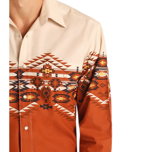 Men's Aztec Print Boarder Shirt - Panhandle