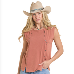 Women's Studded Jersey Tee - Rock & Roll Denim