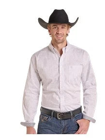 Men's LS Paisley 1 Pocket Button Shirt- Panhandle Slim