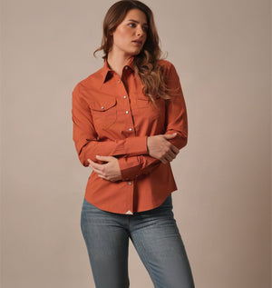Women's Burnt Red Skeeter Shirt - Kimes Ranch