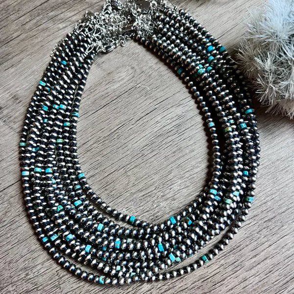 Choker Navajo And Turquoise - The Bijoux Fab