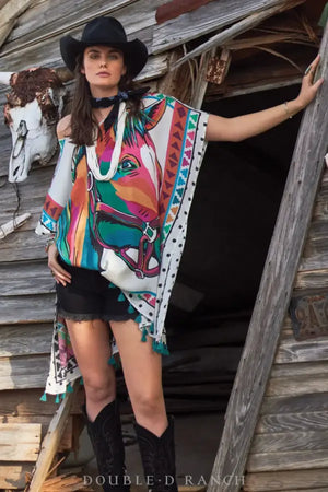 Women's Hay Babies Poncho - Double D Ranch