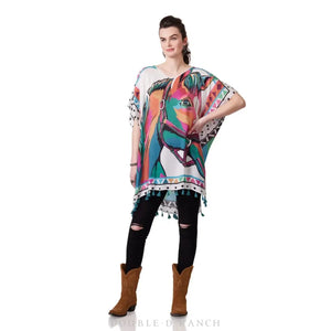 Women's Hay Babies Poncho - Double D Ranch