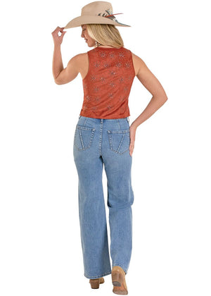 Women's Studded Snap Vest - Rock & Roll Denim