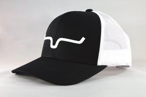 Weekly Trucker Black/White Cap - Kimes Ranch