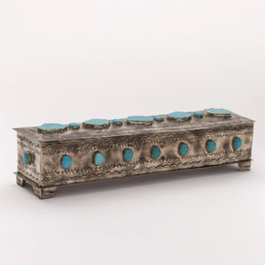 Large Mantle Box with Turquoise - J. Alexander