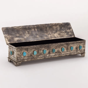 Large Mantle Box with Turquoise - J. Alexander