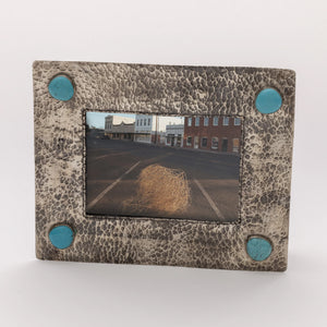 Silver Frame with Dimples and Stones - J. Alexander Rustic Silver