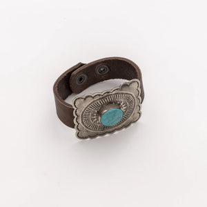 Scalloped Concho Leather Bracelet - J. Alexander