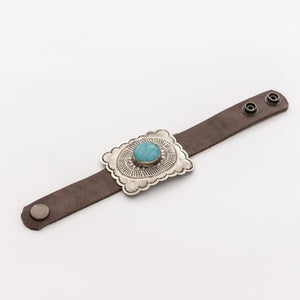 Scalloped Concho Leather Bracelet - J. Alexander