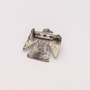 Tunderbird Pin with Turquoise - J Alexander Rustic Silver