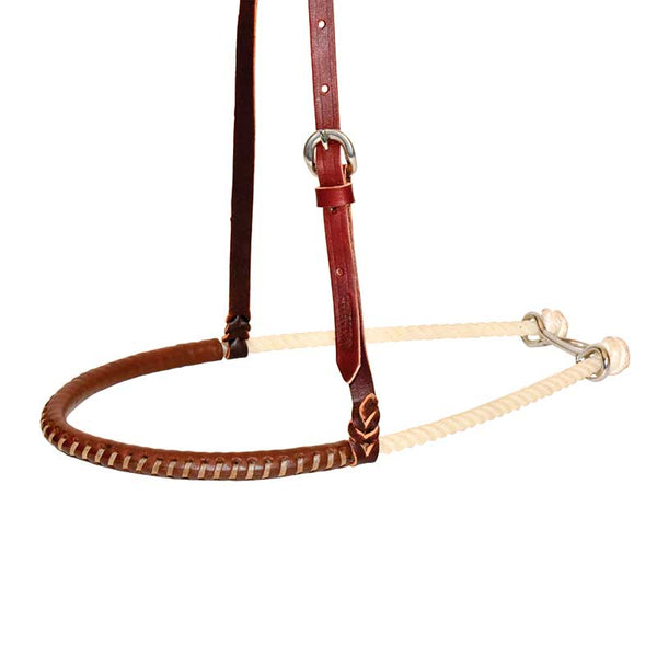 3/4" Single Leather Rope Noseband - Partrade