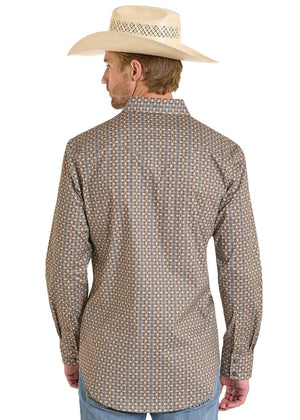 Men's Geo Printed Snap Shirt - Rock & Roll Denim