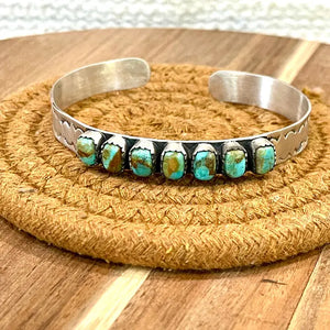 Sonoran Mountain Turquoise 7 Stone Cuff - Nizhoni Traders