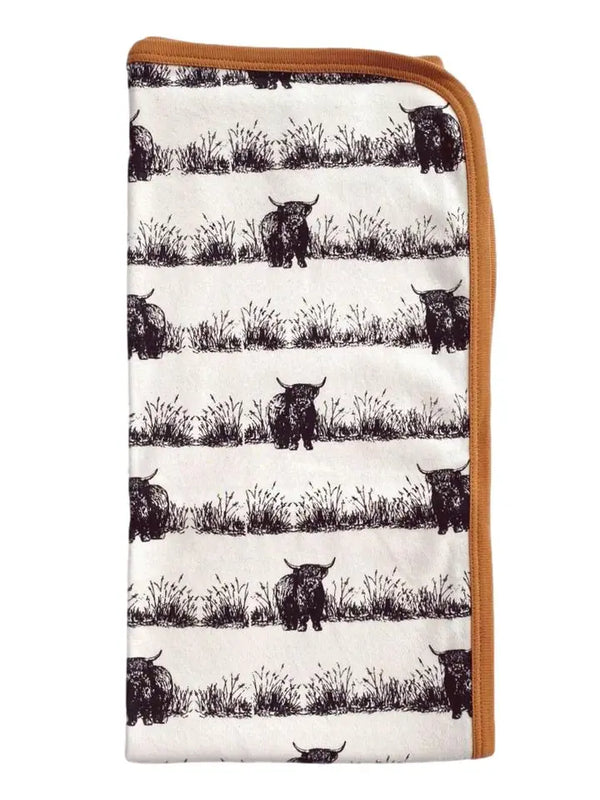 Organic Cotton Blanket - Highland Cow