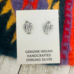 Navajo Cactus Post Earrings - Nizhoni Traders LLC