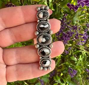 White Buffalo Sterling Ring - Nizhoni Traders LLC