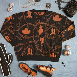 Women's Copper Cowboy Sweater (Reversible) - 2 Fly Co