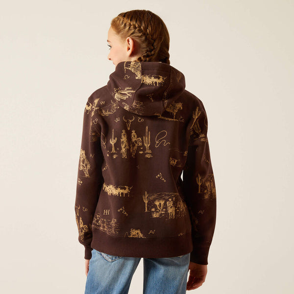 Girls Ranch Scene Hoodie - Ariat