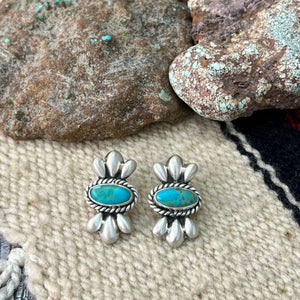 Kingman Turquoise Post Studs - Nizhoni Traders