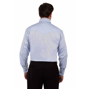 Men's Front Snap Chambray Dress Shirt - Scully