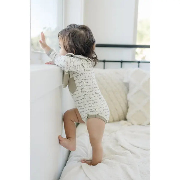 Organic Cotton L/S Bodysuit - I Love You