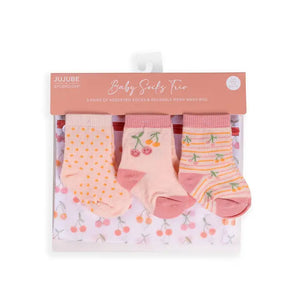 Baby Socks Trio Cherry Cute - JuJuBe