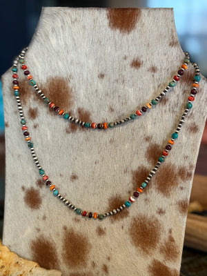Confetti Multi-Stone Sterling Pearls Necklace  - Z Bars