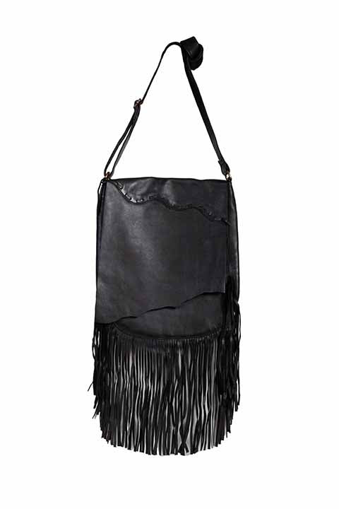 Black Fringe Bag - Scully