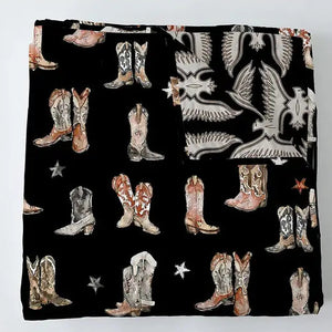 Thunderbird Boots Black Baby Blanket - Ida Mae Home