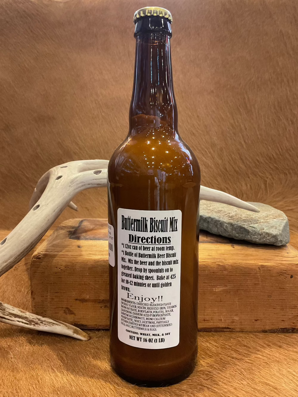 beer biscuit mix in a bottle