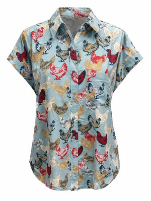 Women's Americana Hen Camp Shirt - Cotton & Rye