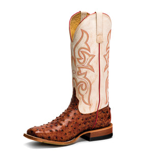Men's Cognac Ostrich Boots - Horse Power