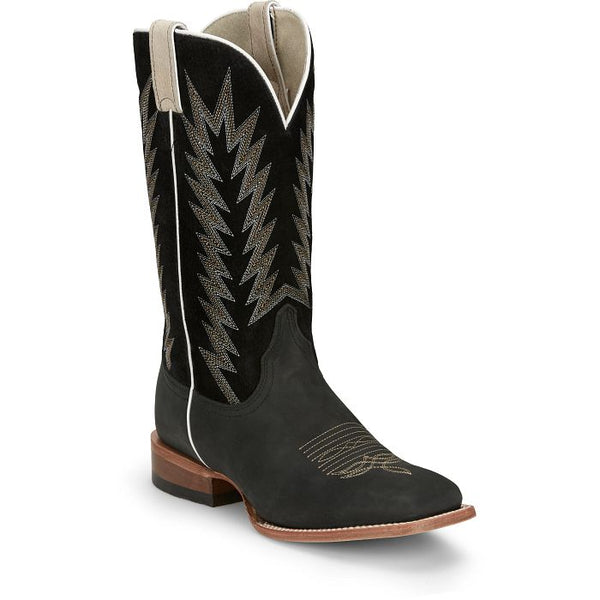 Hombre Matte Black Boots- Justin Boots