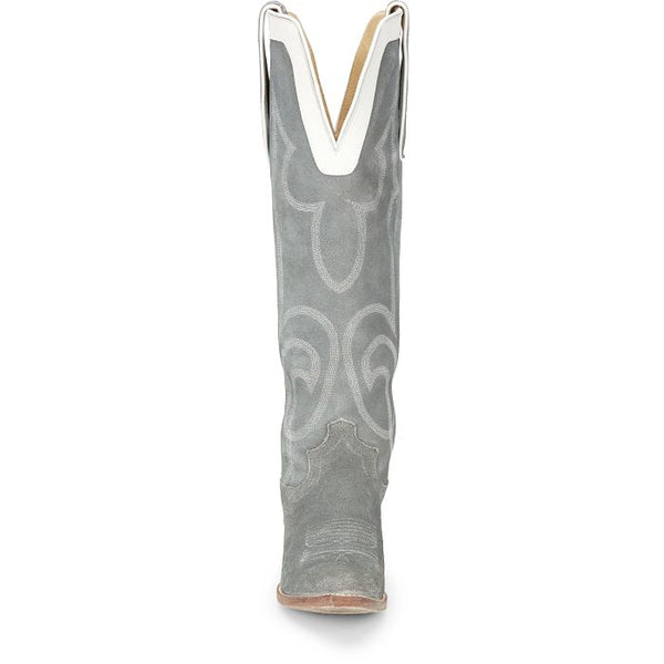 Verlie Cool Grey Suede Boots - Justin Boots