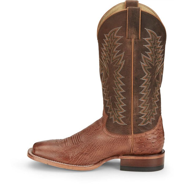 Breck Cognac Ostrich Brown - Justin Boots