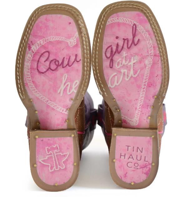 Girls Lotta Heart Cowgirl Boots - Tin Haul